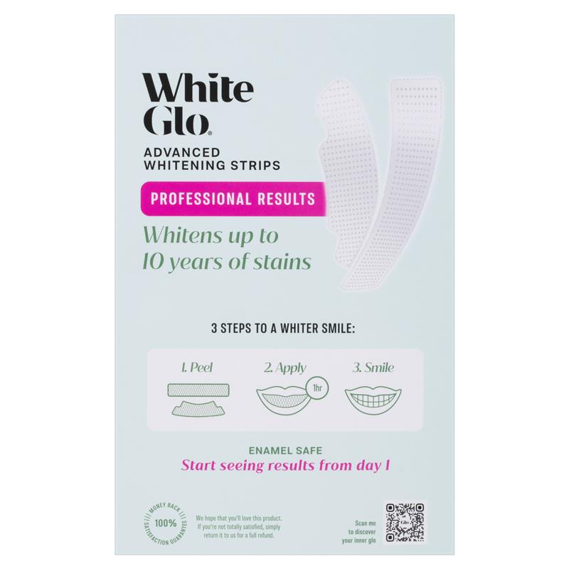 White Glo Advanced Whitening Strips 20 Pack