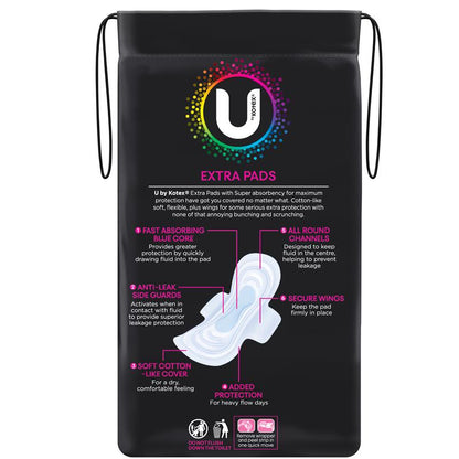 U by Kotex Super Pads Wing Extra 14 Pack