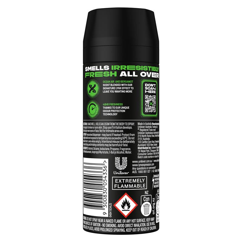 Lynx Deodorant Australia 165ml