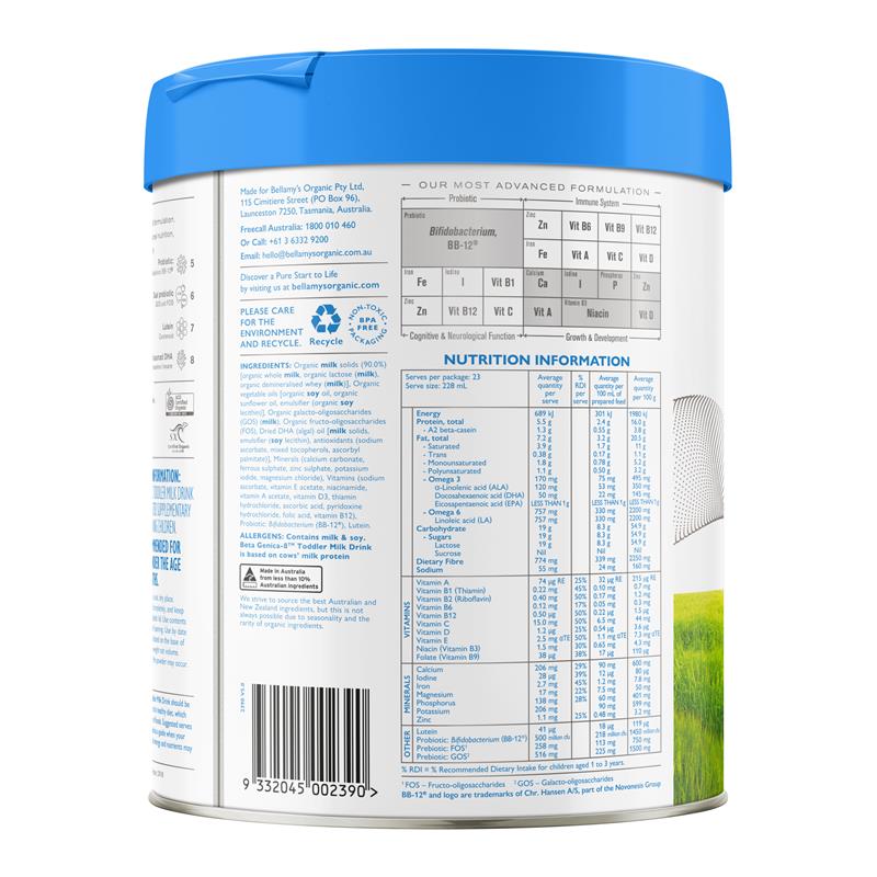 Bellamy's Beta Genica-8 Step 3 Toddler Milk Drink 800g