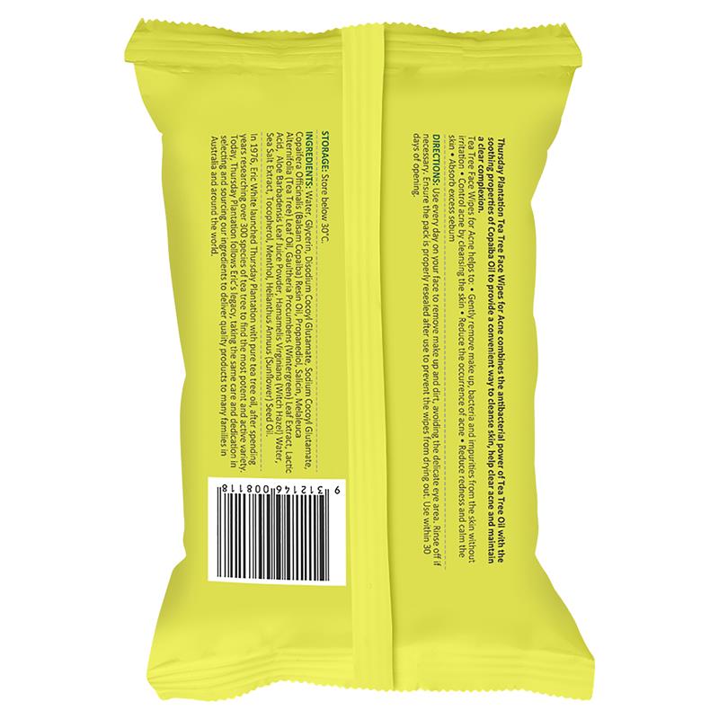 Thursday Plantation Tea Tree Face Wipes for Acne 25