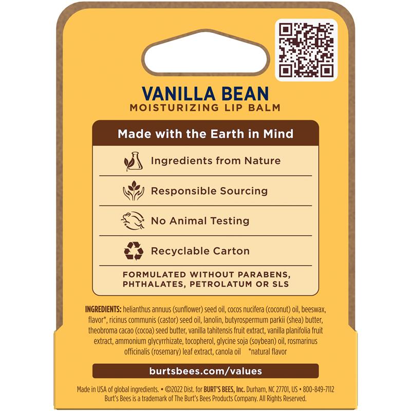 Burts Bees Lip Balm Vanilla Bean 4.25g