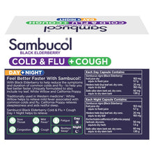 Sambucol Cold & Flu + Cough Day & Night 24 Capsules