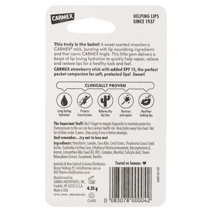 Carmex Lip Balm Strawberry ClickStick 4.25 G-SPF15