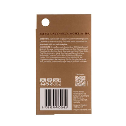Cancer Council Lip Balm SPF50+ Vanilla Glaze 15g