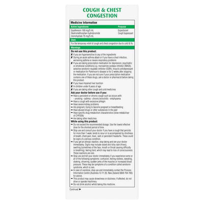 Robitussin Cough & Chest Congestion 250ml Exclusive Size