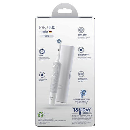 Oral B Pro 100 Gum Care Power Toothbrush White - GimmeNow