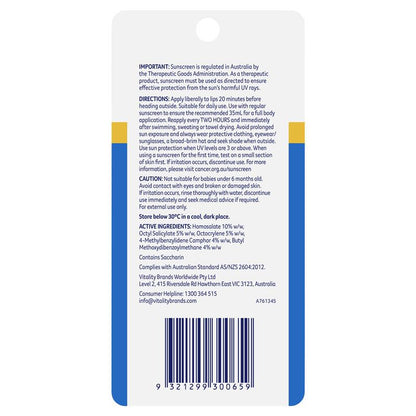 Cancer Council SPF 50+ Ultra Sunscreen Lip Balm 4g