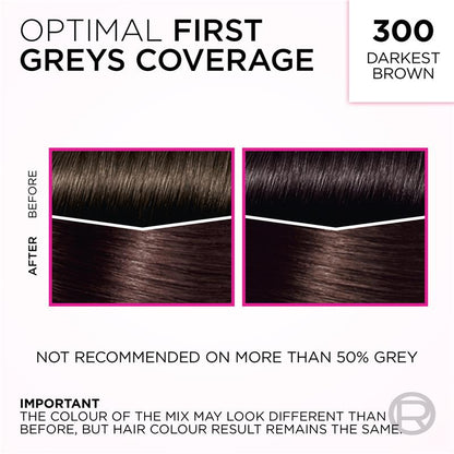 L'Oreal Paris Casting Creme Gloss Semi-Permanent Hair Colour - 300 Darkest Brown (Ammonia Free)