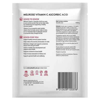 Melrose Vitamin C + Ascorbic Acid 125g Powder