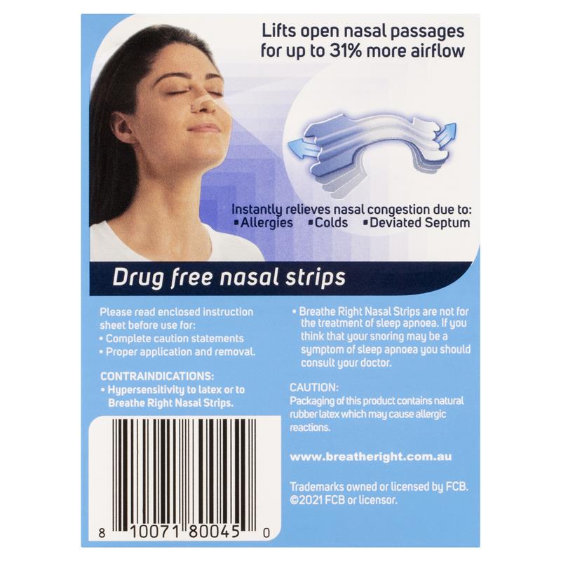 Breathe Right Clear Regular Nasal Congestion Strips 30 - GimmeNow