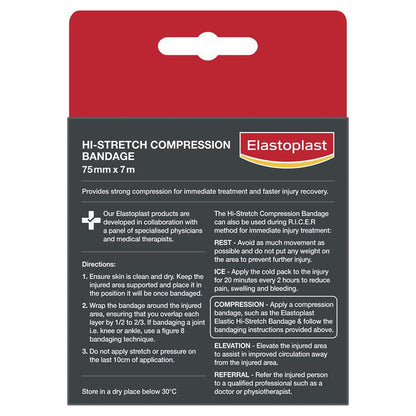 Elastoplast Hi Stretch Bandage 7.5cm x 7m - GimmeNow