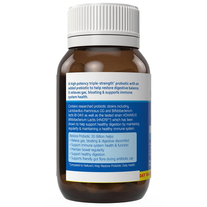 Nature's Way Restore Probiotic 30 Billion 90 Capsules
