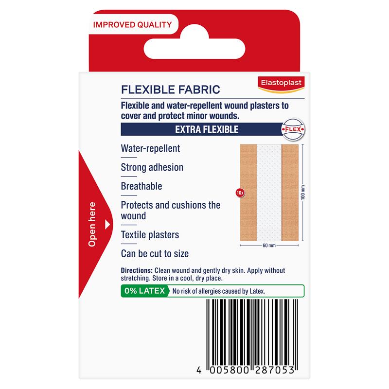 Elastoplast Flexible Fabric Dressing Length 6cmx10cm 10 Pack - GimmeNow