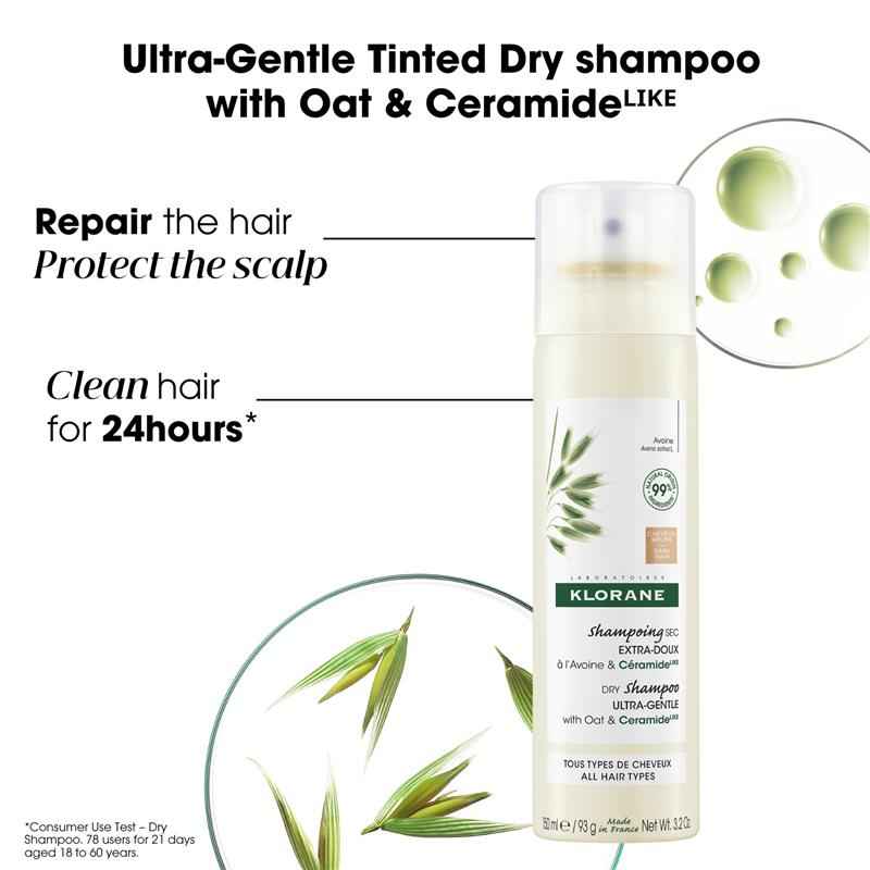Klorane Dry Shampoo With Oat & Ceramide Dark Hair 250ml