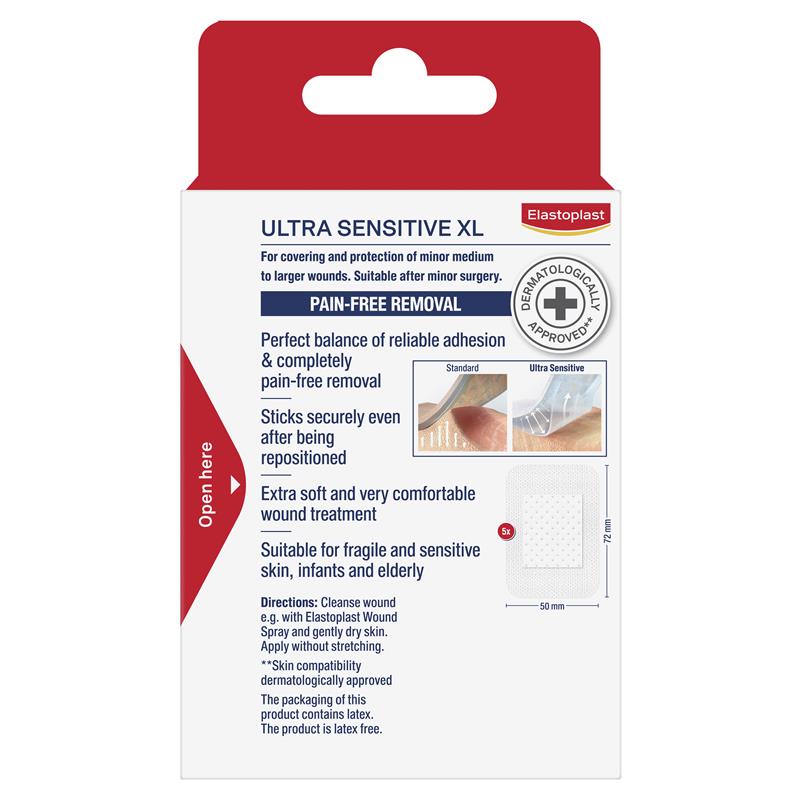 Elastoplast Ultra Sensitive Dressing XL 5 Strips - GimmeNow