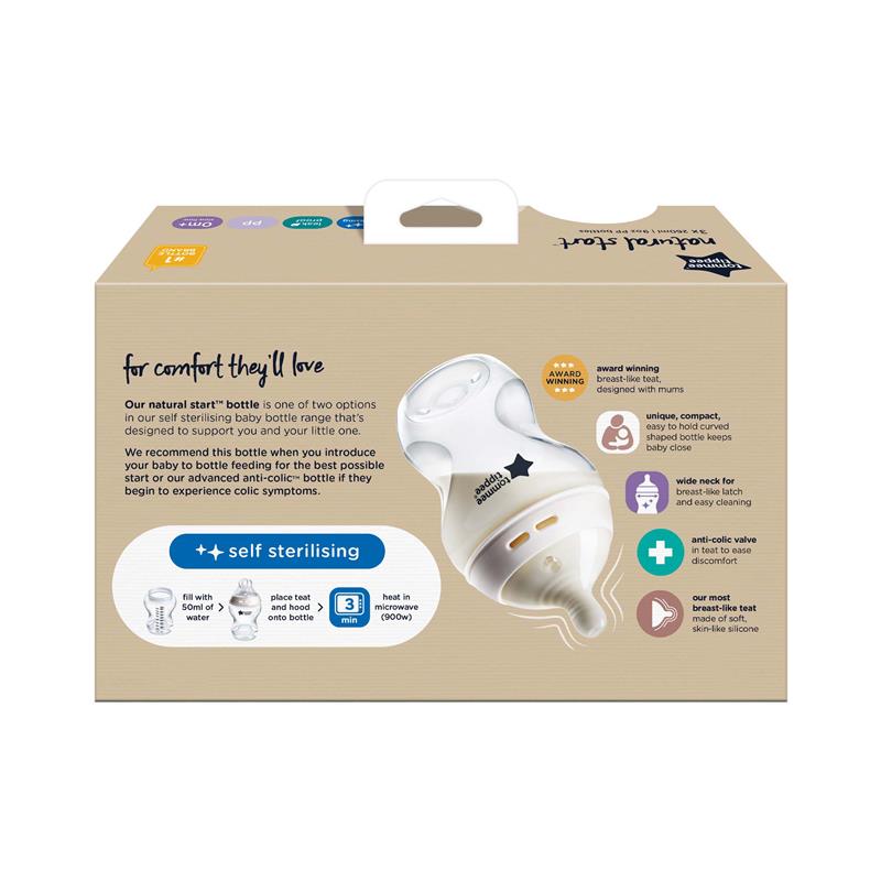 Tommee Tippee Natural Start 260ml Bottles 3 Pack - GimmeNow