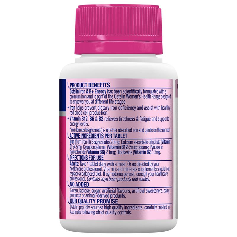 Ostelin Iron & B+ Energy 30 Tablets