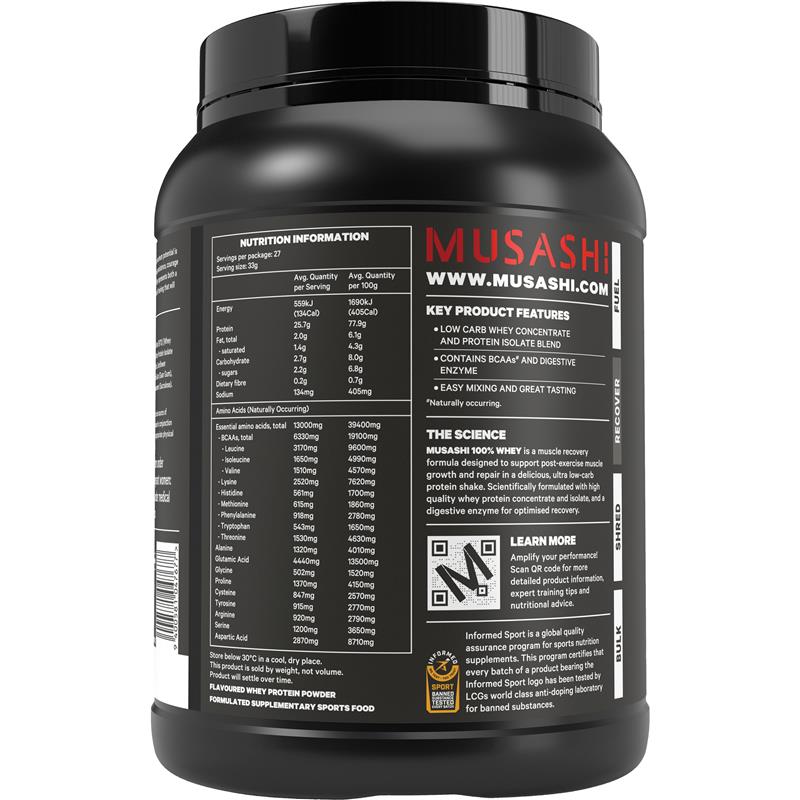 Musashi 100% Whey Vanilla 900g