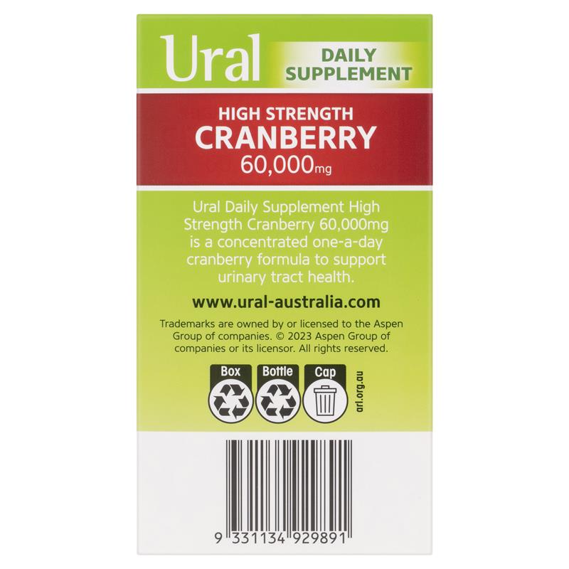 Ural High Strength Cranberry 60000mg 90 Capsules - GimmeNow