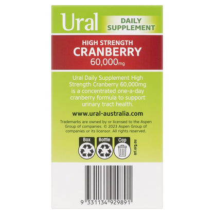 Ural High Strength Cranberry 60000mg 90 Capsules - GimmeNow
