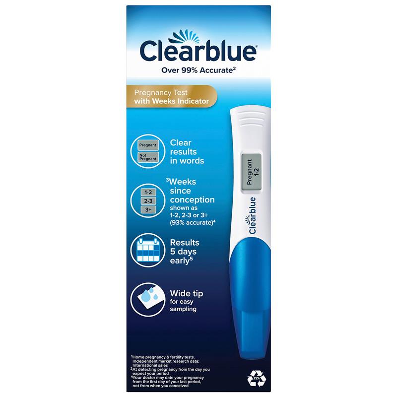 Clearblue Digital Pregnancy Test Weeks Indicator 2 Tests