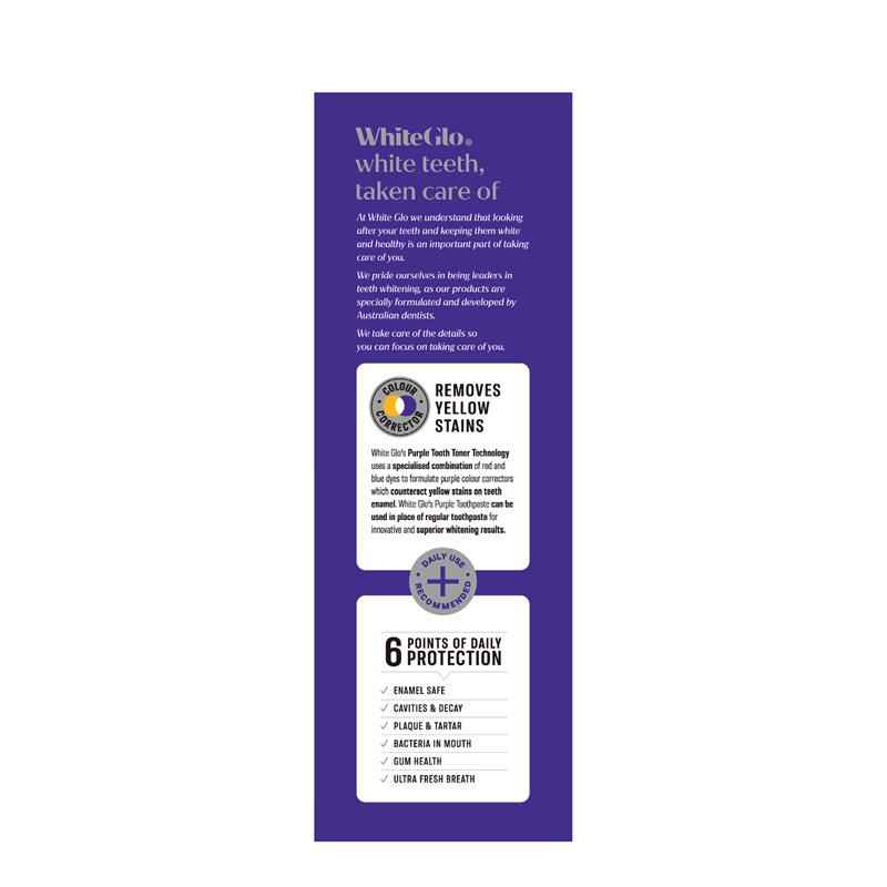 White Glo Toothpaste Purple Tooth Toner 115g