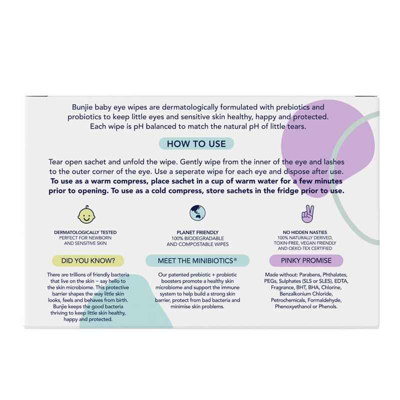 Bunjie Probiotic Baby Eye Wipes 30 Pack