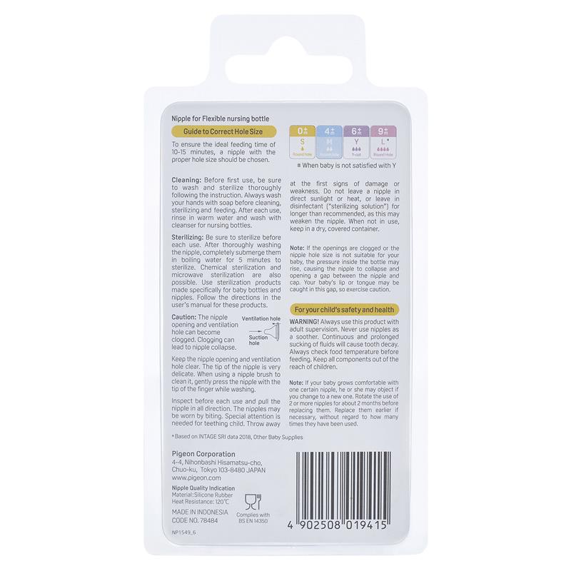 Pigeon Flexible Peristaltic Nipple M 2 Pack