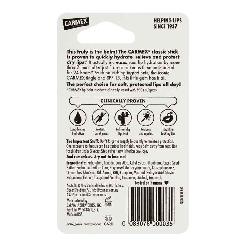 Carmex Lip Balm Original Click Stick SPF15 4.25g