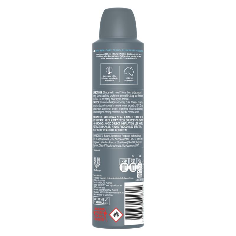 Dove Men + Care Zero Aluminium Clean Comfort 250ml