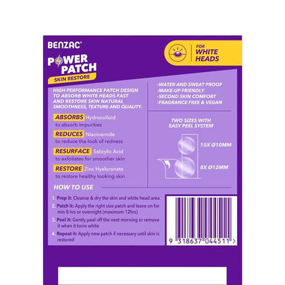 Benzac Power Patches Skin Restore 23 Pack