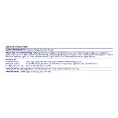 Vagisil Feminine Itching Cream 25g