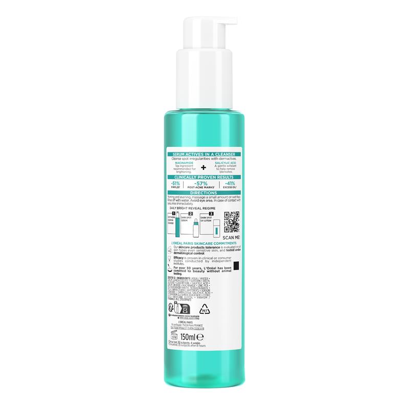 L'Oreal Paris Bright Reveal Dark Spot Cleanser 150ml - GimmeNow