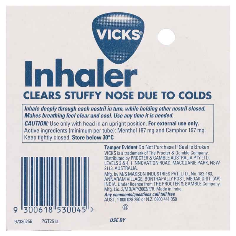 Vicks Nasal Spray Decongestant Inhaler 0.5mL