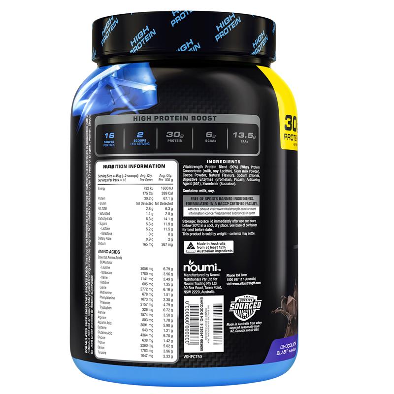 Vital Strength High Protein Chocolate 750g