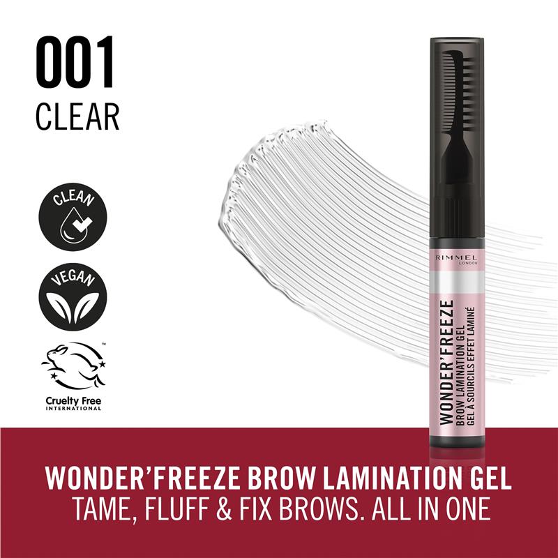 Rimmel Wonder Freeze Brow Lamination Gel 001 Clear