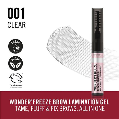 Rimmel Wonder Freeze Brow Lamination Gel 001 Clear