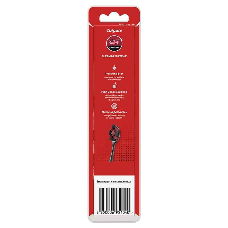 Colgate Toothbrush Optic White Pro Series Charcoal Bristles Soft 2 Pack