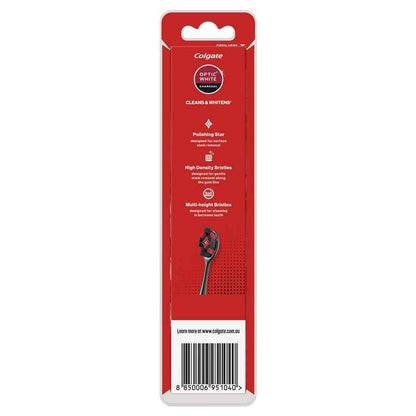 Colgate Toothbrush Optic White Pro Series Charcoal Bristles Soft 2 Pack