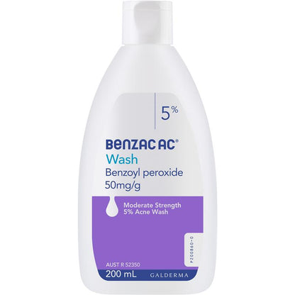 Benzac AC Moderate Strength 5% Acne Wash 200ml
