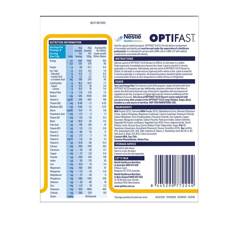 Optifast VLCD Dessert Lemon 8 x 53g