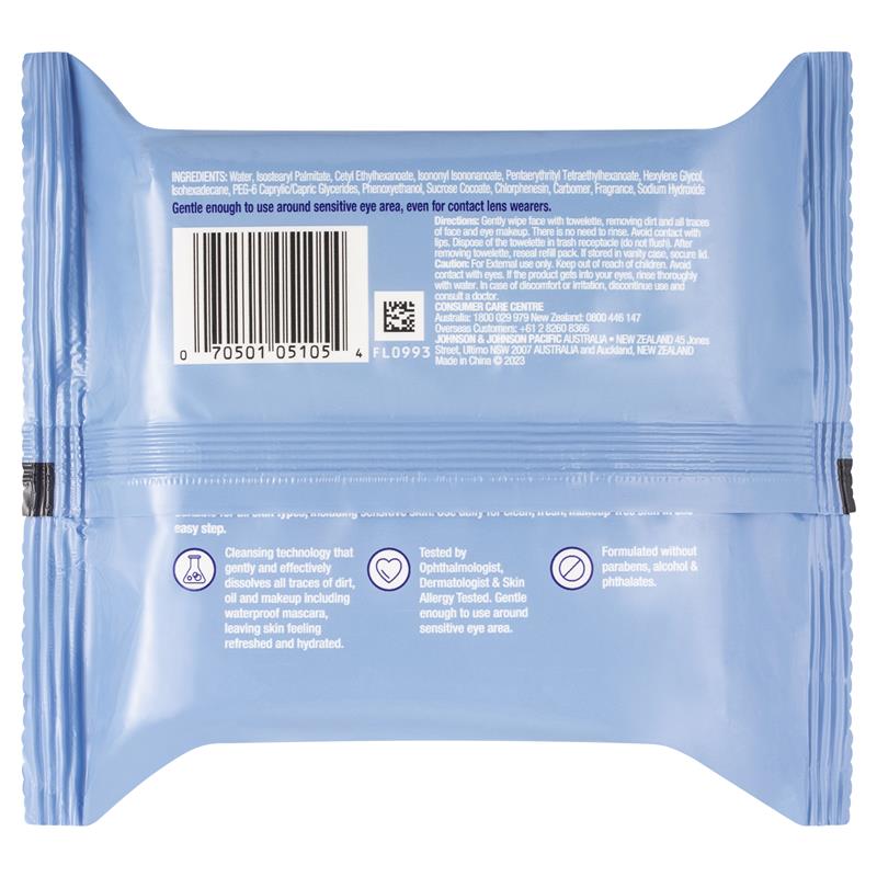 Neutrogena Makeup Remover Cleansing Towelettes Wipes 25 Pack