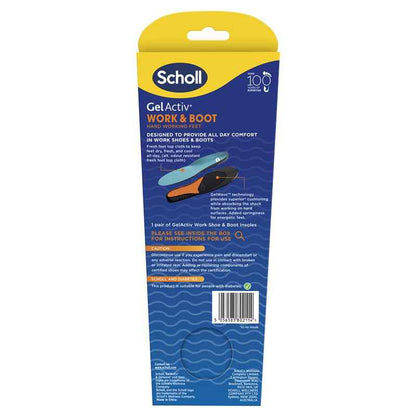 Scholl Gel Activ Insole Work & Boot Small