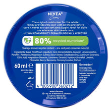 NIVEA Creme Moisturiser Face Body Hands 60ml