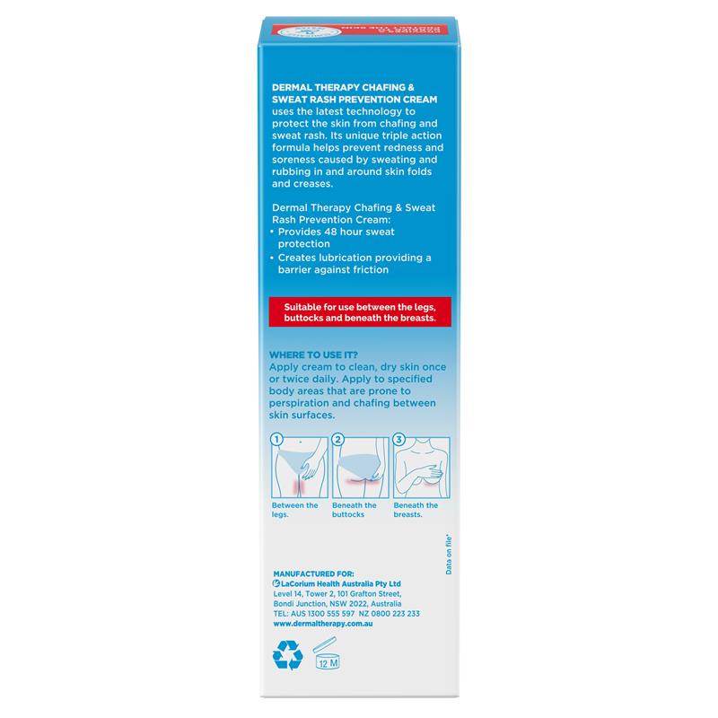 Dermal Therapy Chafing & Sweat Rash Cream 75g