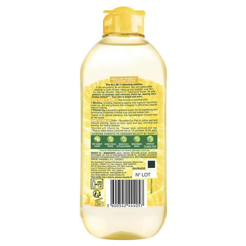 Garnier Micellar Vitamin C Cleansing Water 400ml - GimmeNow