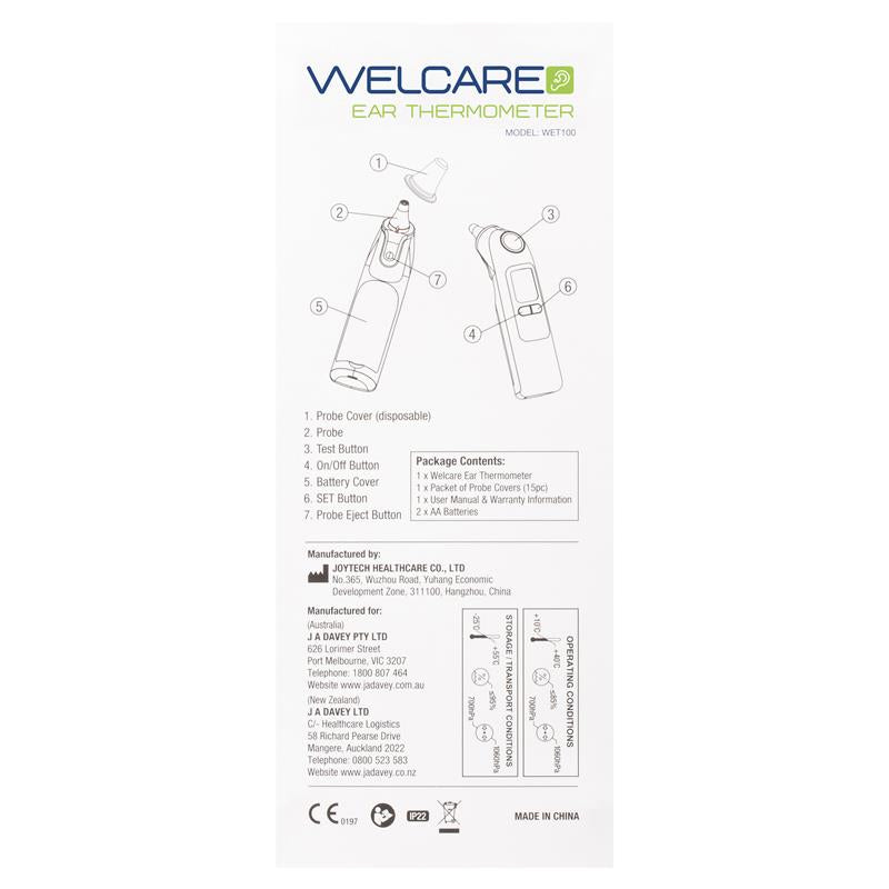 Welcare 2 In 1 Ear Thermometer