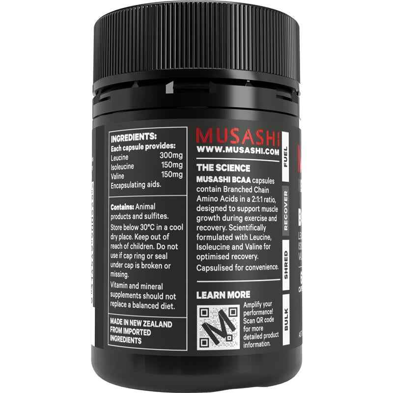 Musashi Muscle Recovery BCAAs 60 Capsules