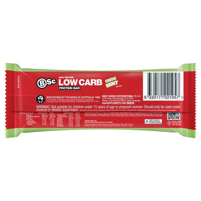 BSc High Protein Low Carb Bar Choc Mint 60g